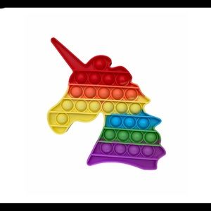 Rainbow Unicorn Push Popit Fidget Popper Reliever